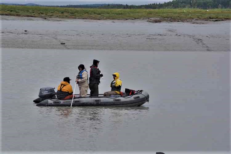 fishing from raft